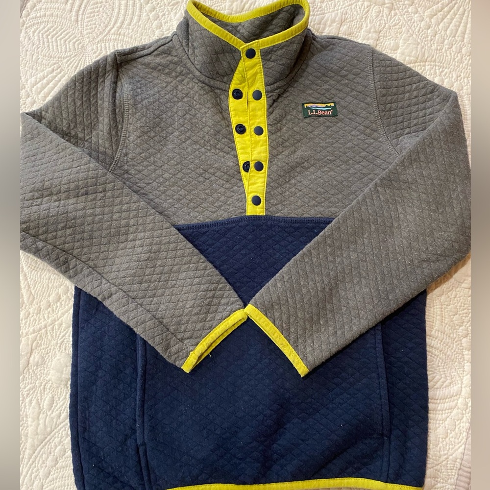 Boys LL Bean quarter snap pullover